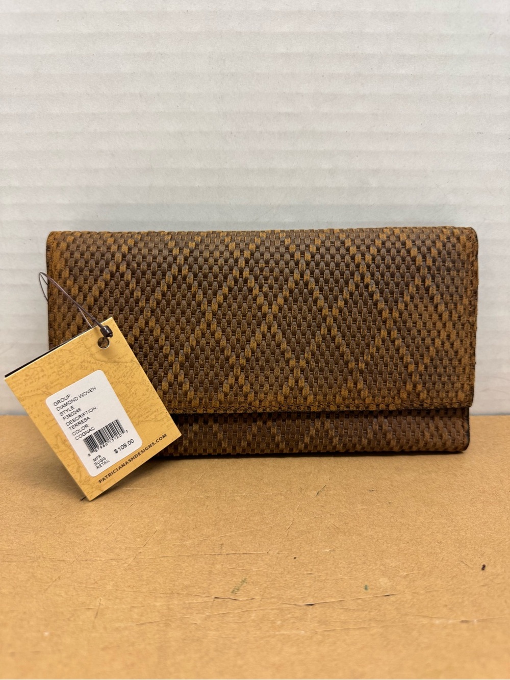 Patricia Nash Terresa Diamond Woven Leather Wallet